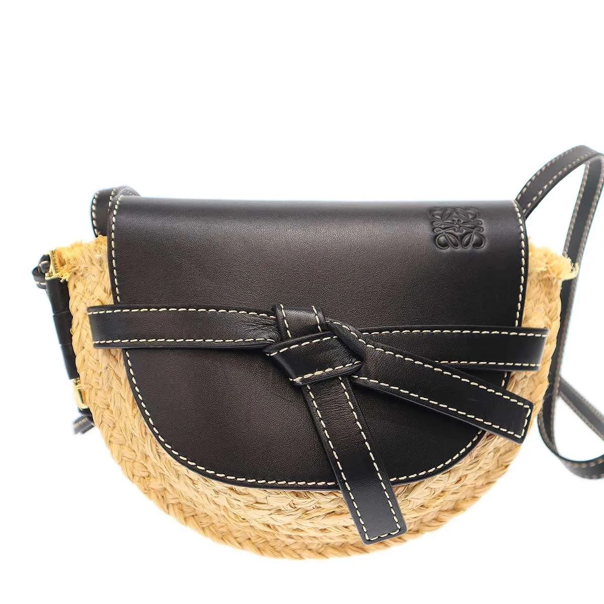 LOEWE ロエベ ゲートバッグ ミニ ラフィアショルダーバッグ