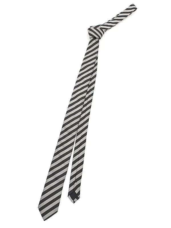 SAINT LAURENT サンローラン パリ ストライプナローネクタイ