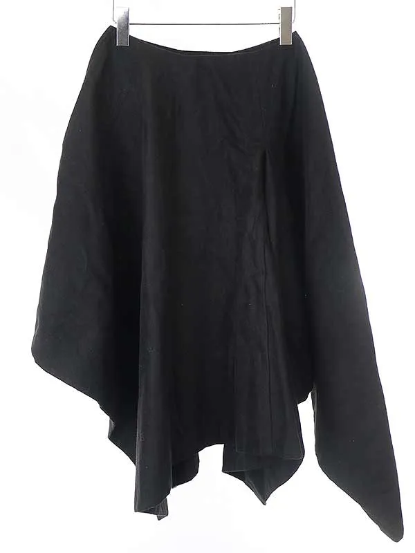 Yohji Yamamoto ヨウジヤマモト ファム 2000AW モールスキンフレアデザインスカート
