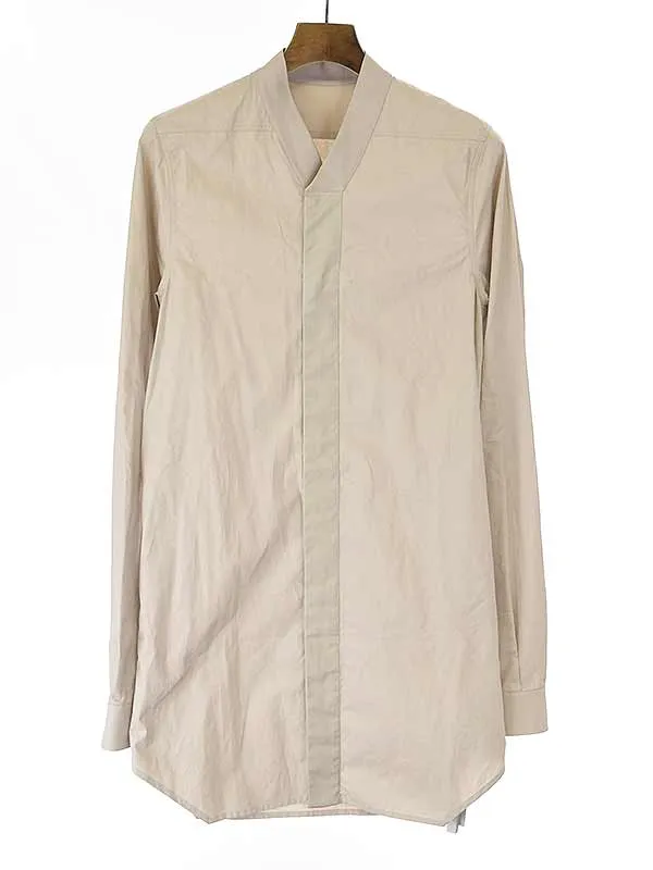 Rick Owens リックオウエンス 15SS FAUN SHIRT ノーカラーロングシャツ