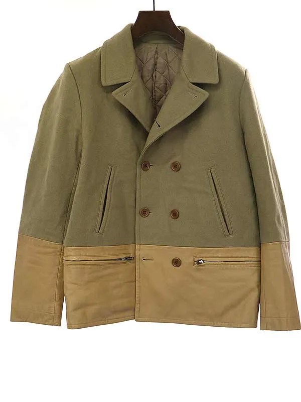 UNDERCOVER アンダーカバイズム 11AW レザー切替ウールPコート