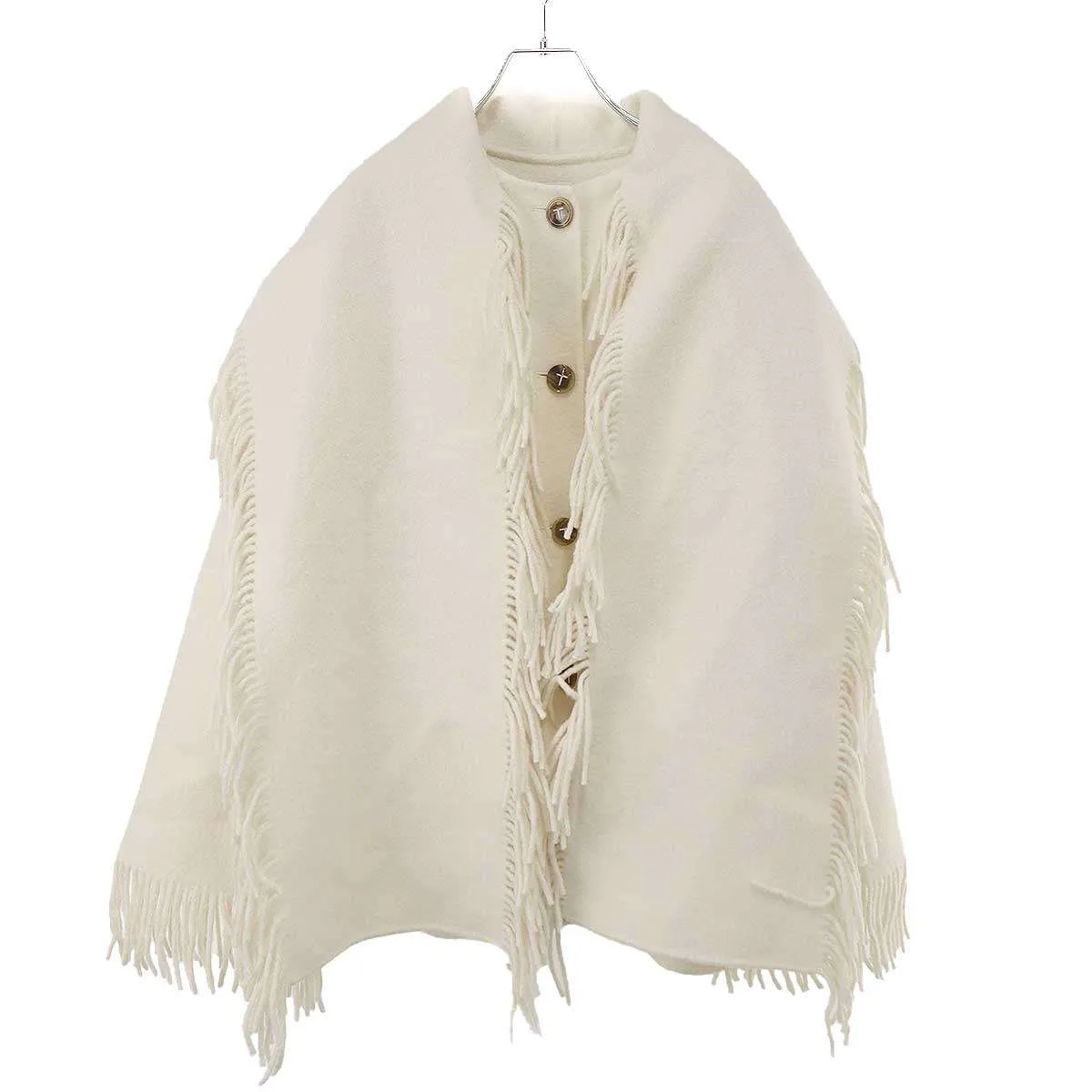 toteme トーテム 25AW Fringed Scarf Jacket ウールフリンジスカーフジャケット