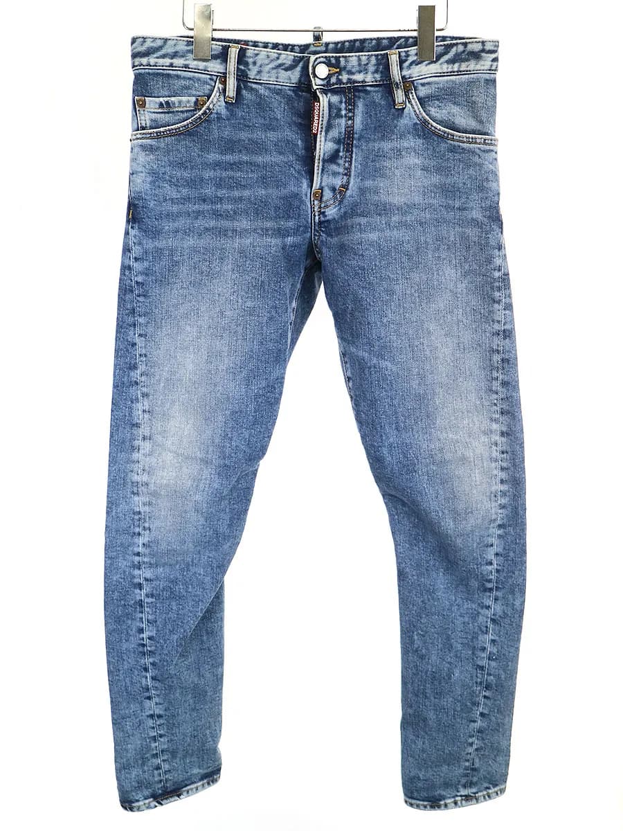 DSQUARED2 ディースクエアード 19AW Sexy Twist ウォッシュ加工ストレッチデニムパンツ