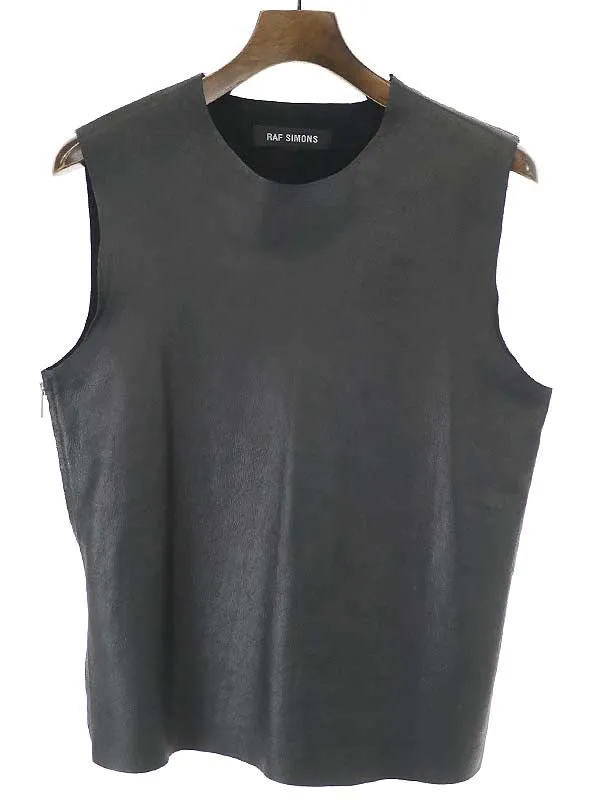 RAF SIMONS ラフシモンズ 1999SS サイドジップレザーベスト