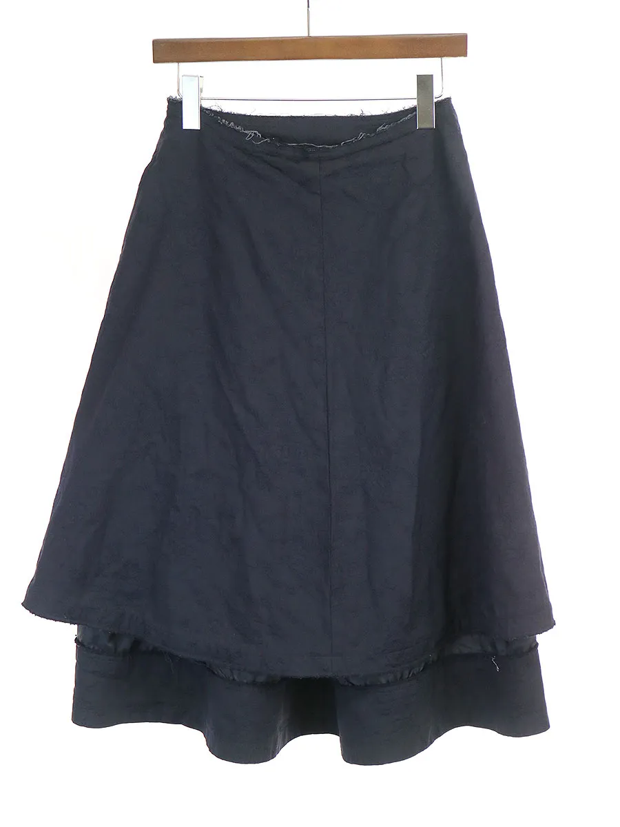 COMME des GARCONS コムデギャルソン コムデギャルソン 15AW LOOK13 ポリエステル縮絨フラワージャカードブロークンスカート