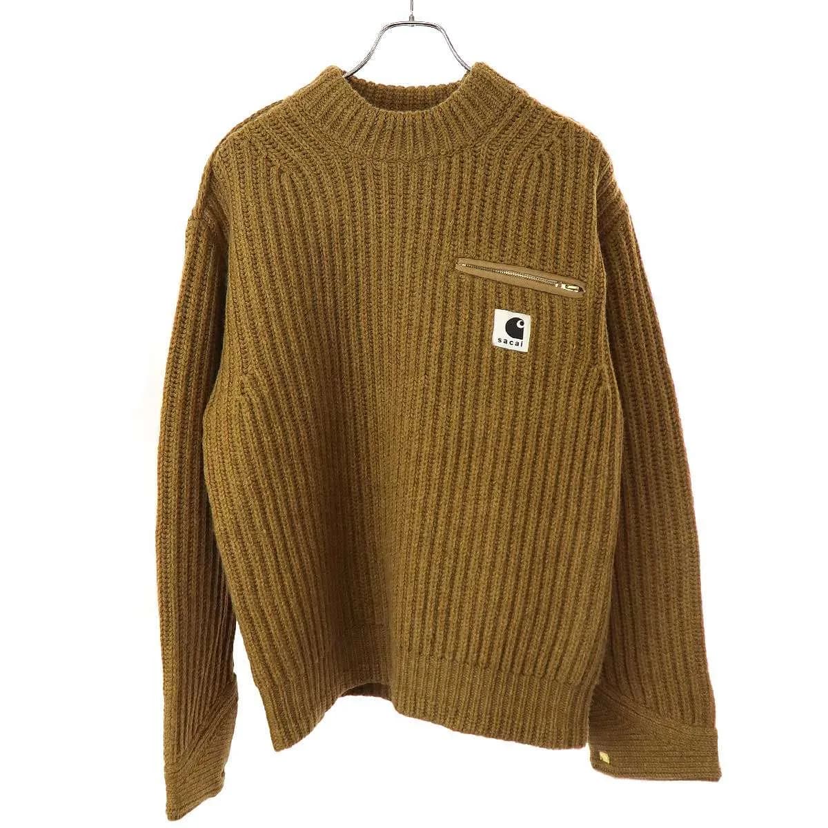 sacai サカイ カーハート 23AW Knit Pullover プルオーバーニットセーター 23-03112M