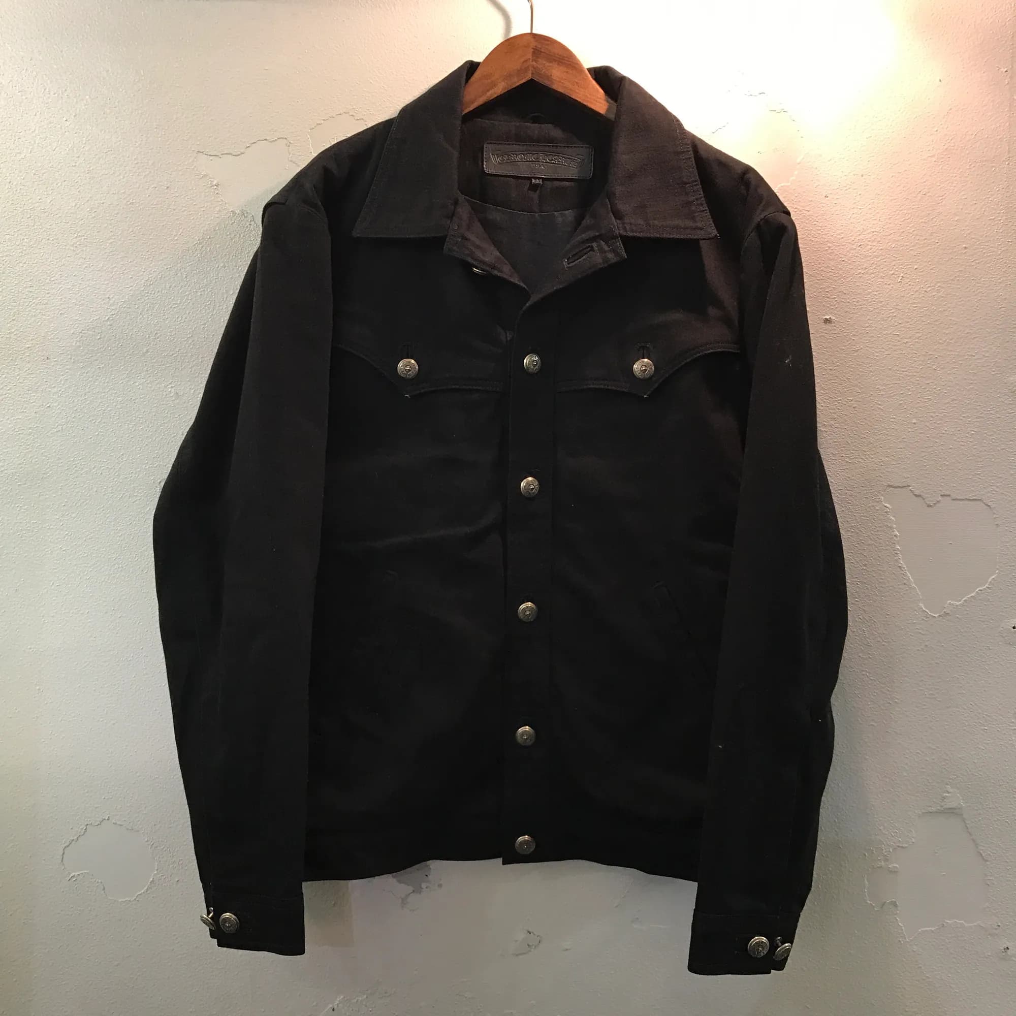 CHROME HEARTS CHROME HEARTS CLASSIC JEAN クラシックジーン ホースシューボタンブラックデニムジャケット
