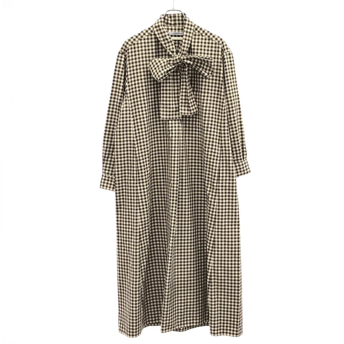 CristaSeya クリスタセヤ MAXI DRESS WITH SCARF ギンガムチェック マキシシャツワンピース