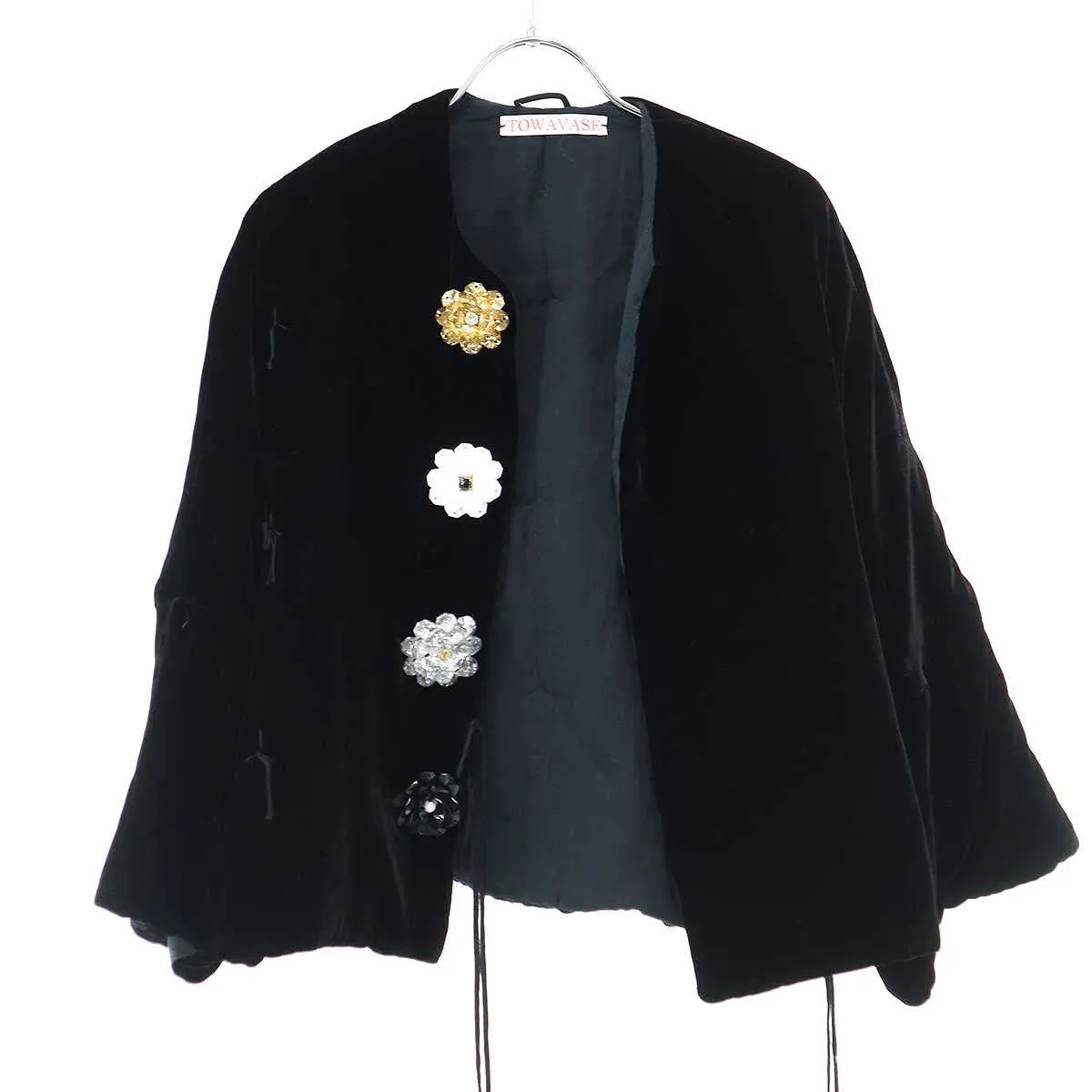 towavase トワヴァーズ La zabu JACKET ベルベットジャケット 24-0018A ブラック F
