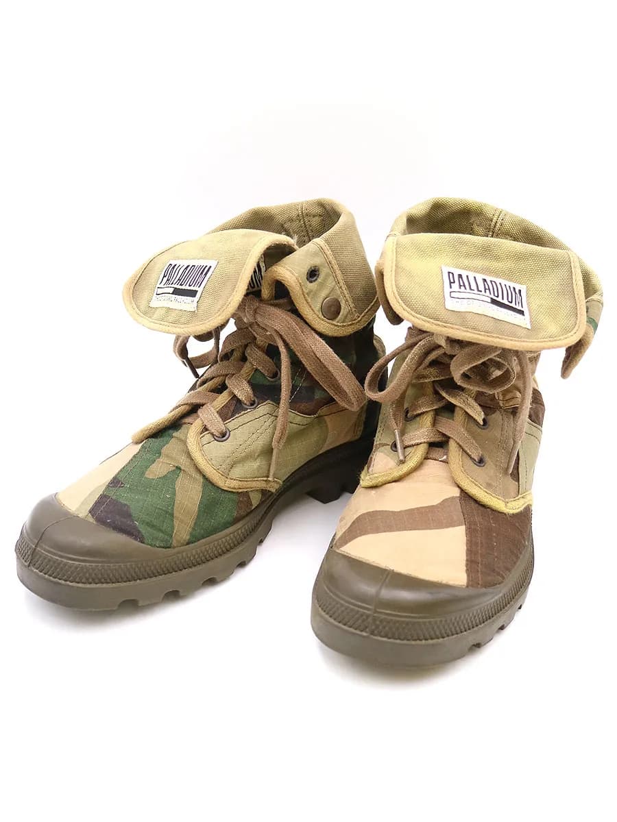 JUNYA WATANABE ジュンヤワタナベコムデギャルソンマン × パラディウム カモフラージュ柄レースアップスニーカー