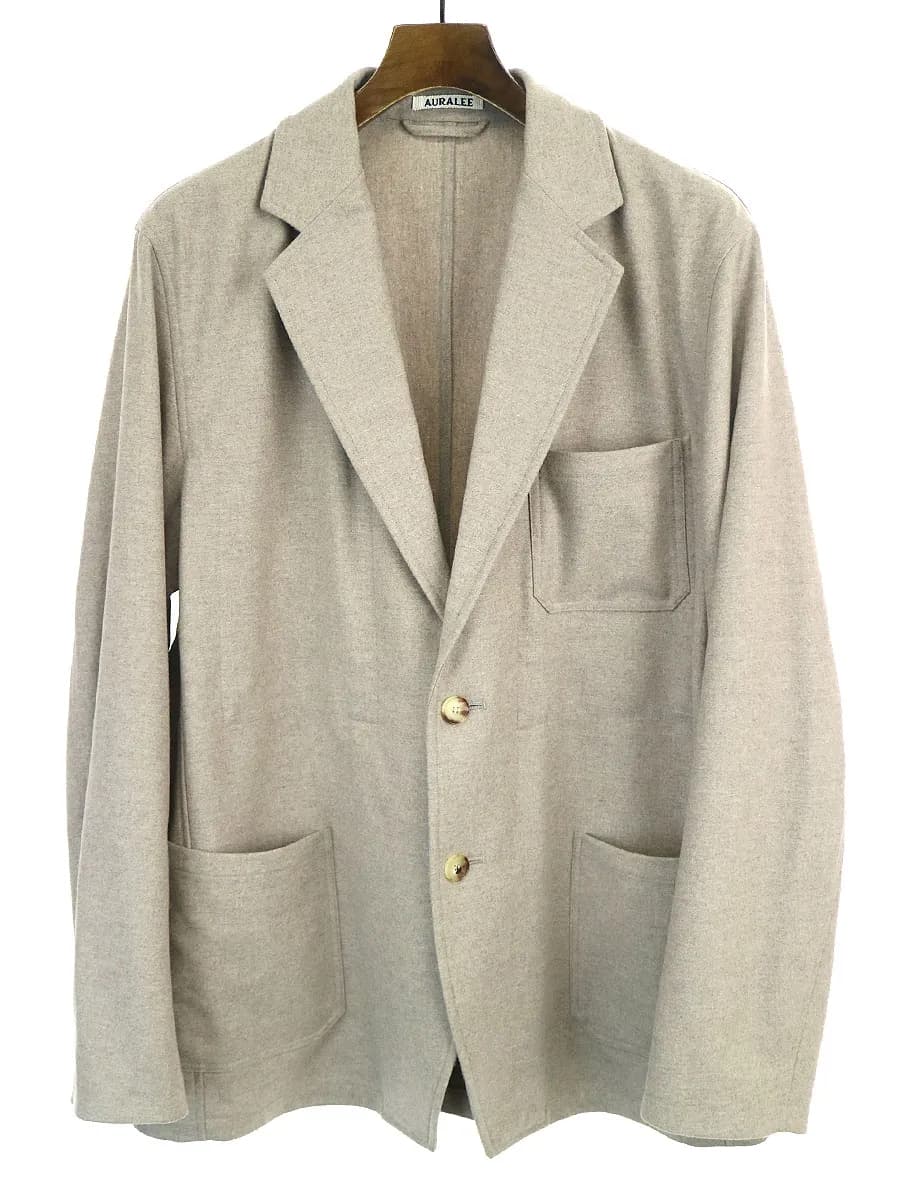 AURALEE オーラリー 20AW WOOL FULLING FLANNEL JACKET ウールフランネル2Bリラックスジャケット