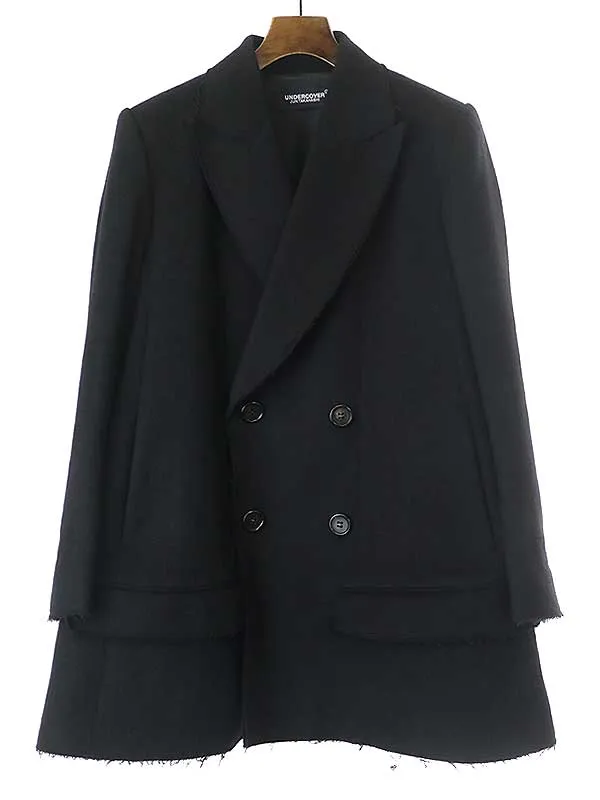 UNDERCOVER アンダーカバー 22AW ウールビーバーピークドBIG JKT カットオフダブルジャケット