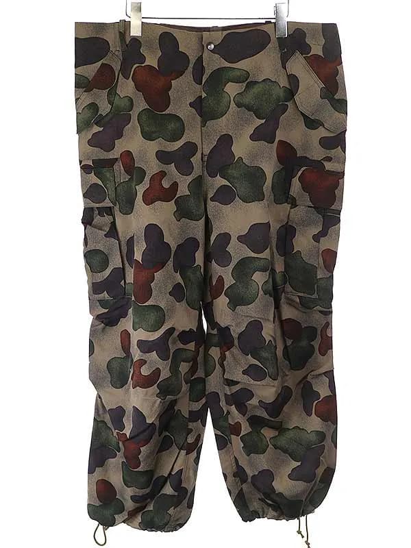 Yohji Yamamoto ヨウジヤマモトプールオム 17AW ウールギャバジンカモフラージュカーゴパンツ
