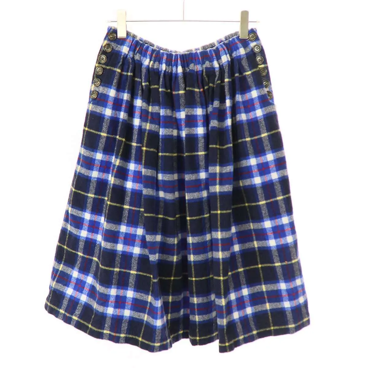 COMME des GARCONS トリココムデギャルソン 2008AW 染色加工ウールナイロンチェックスカート