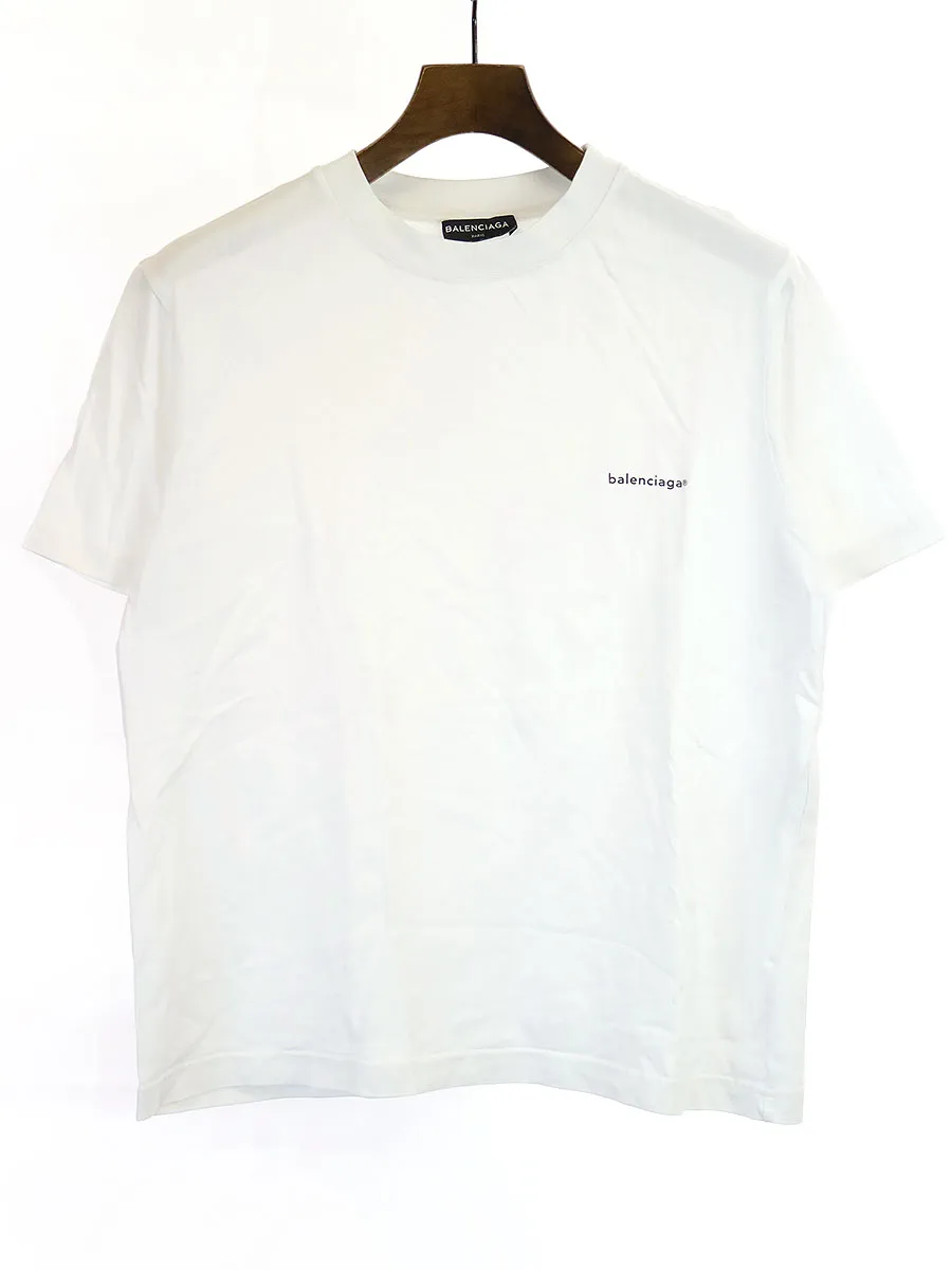 BALENCIAGA バレンシアガ 17AWチェストミニロゴプリントTシャツ