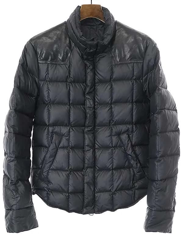 BALMAIN HOMME バルマン オム 10AW レザー切替ダウンジャケット