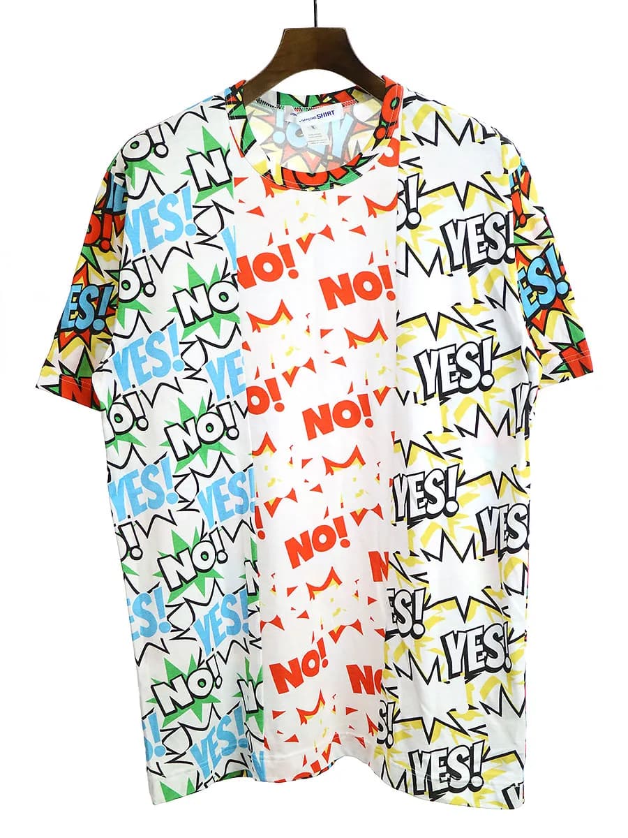 COMME des GARCONS コムデギャルソン シャツ 19AW 「YES! NO!」 プリントTシャツ