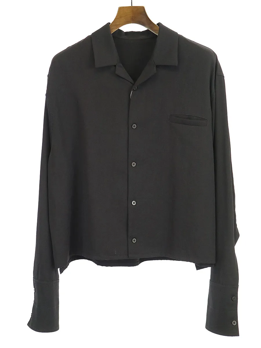 BISHOOL ビシュール ウールギャバジンダブルカフスシャツ