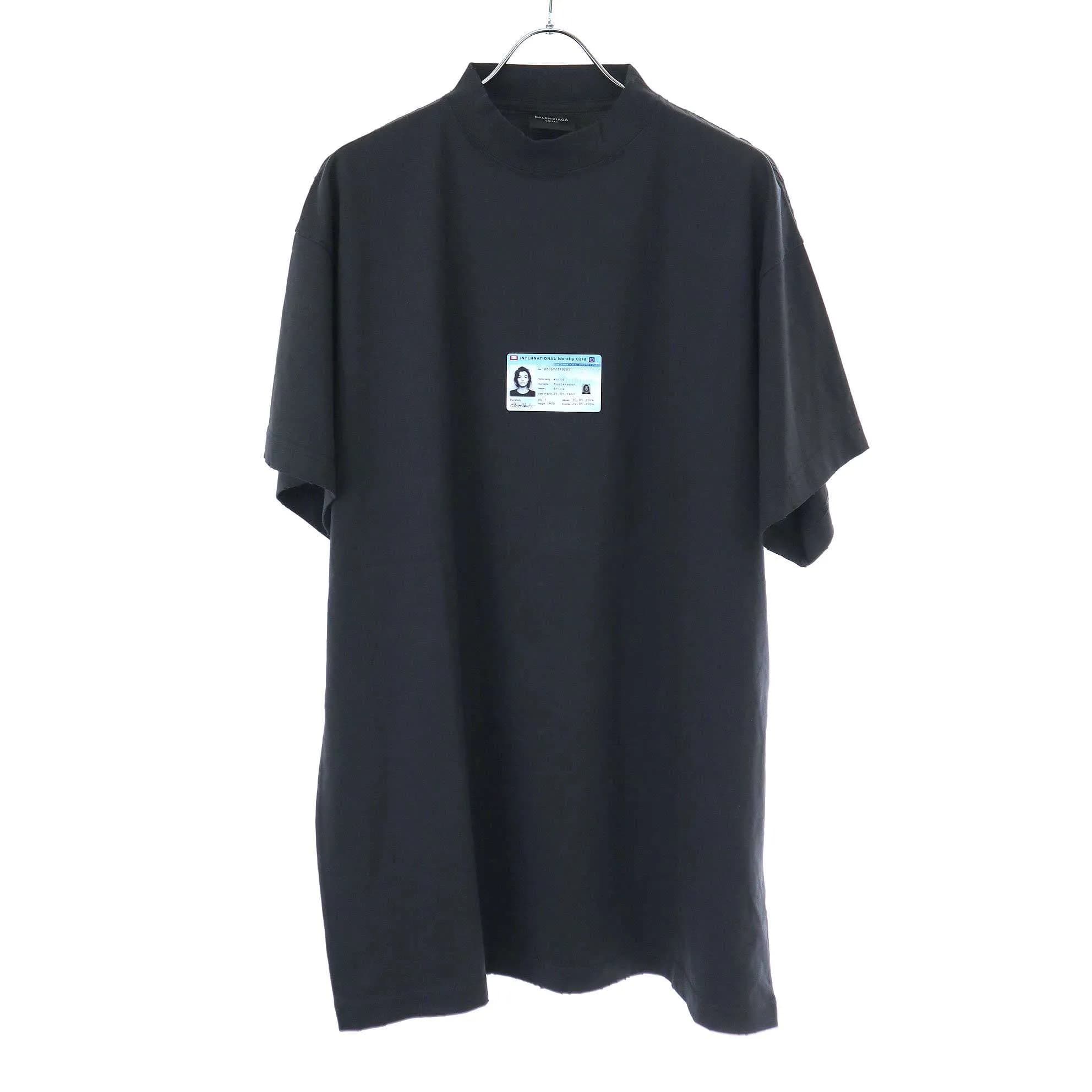 BALENCIAGA バレンシアガ 25SS ID Card T-Shirt カードデザインTシャツ 787349 TRVT6