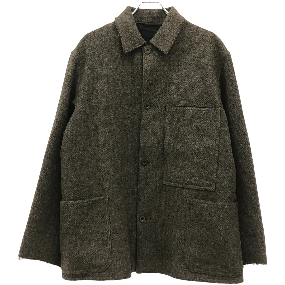 ULTERIOR アルテリア 22AW SHETLAND WOOL SILK TWEED COVER ALL シェトランドウール シルク ツイードカバーオールジャケット ULBS20-FC096