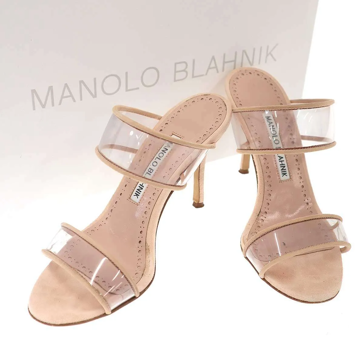 MANOLO BLAHNIK マノロブラニク INVYMU スエードミュールサンダル 422-1416-0001