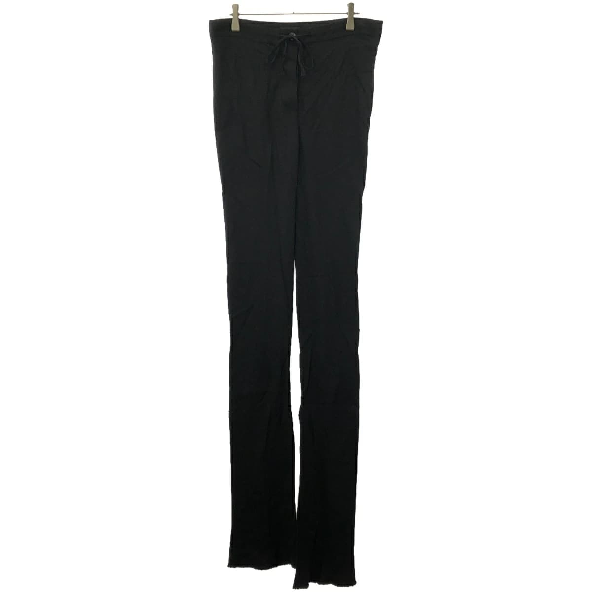 ANN DEMEULEMEESTER アンドゥムルメステール シルク混ウールフレアトラウザーズパンツ