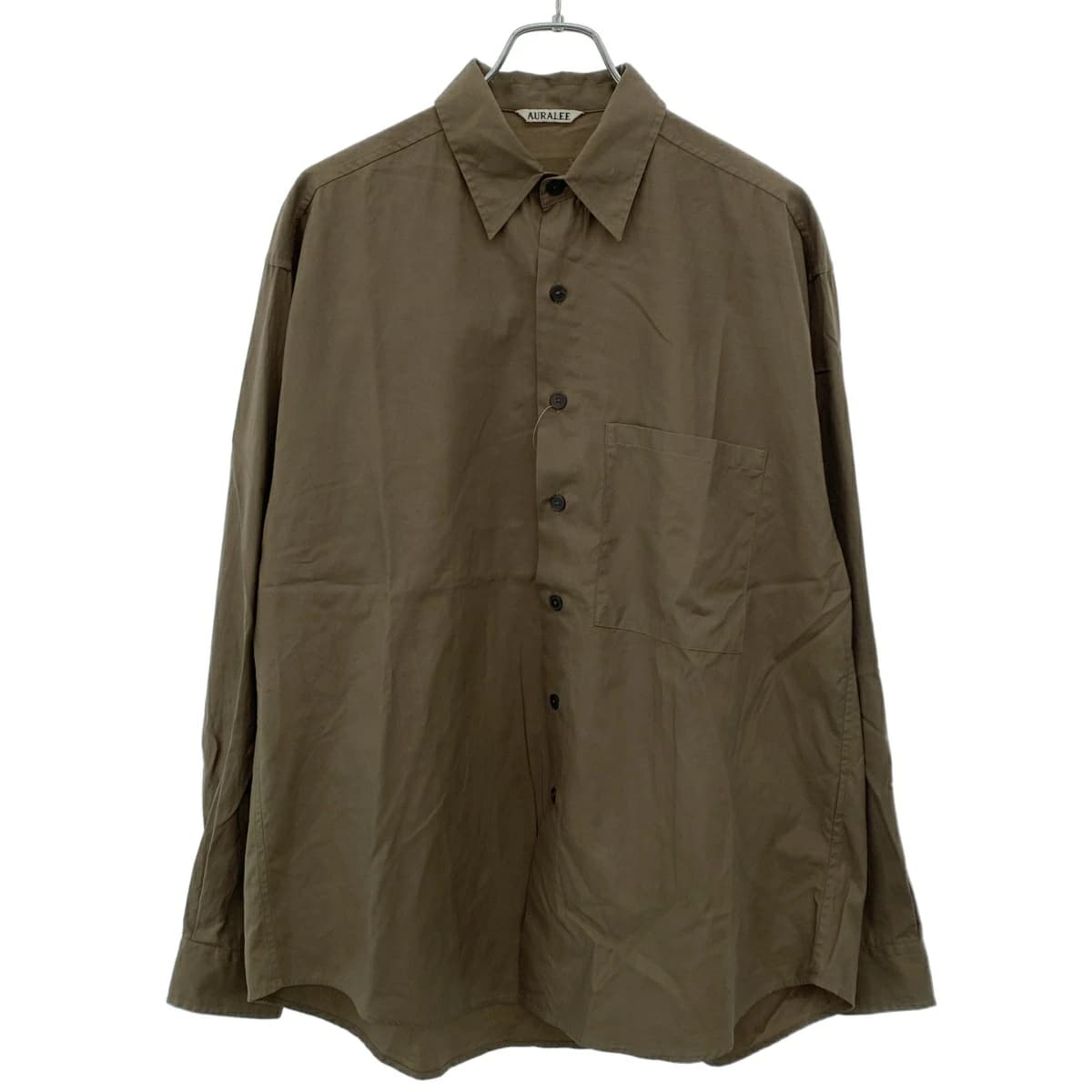 AURALEE オーラリー 25W WASHED FINX TWILL BIG SHIRT ウォッシュドフィンクスツイルビッグシャツ