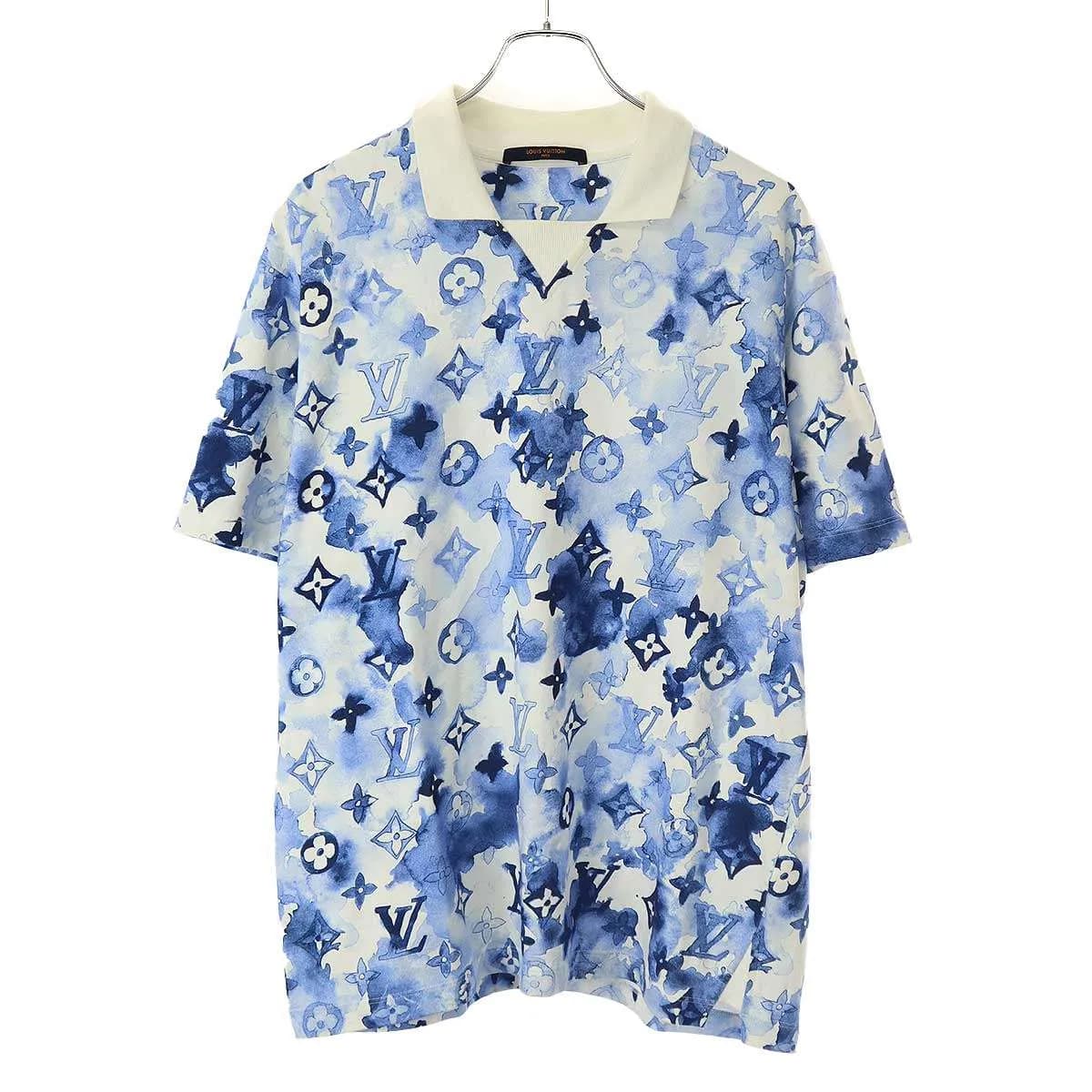 LOUIS VUITTON ルイヴィトン 21SS ウォーターカラーモノグラムポロシャツ