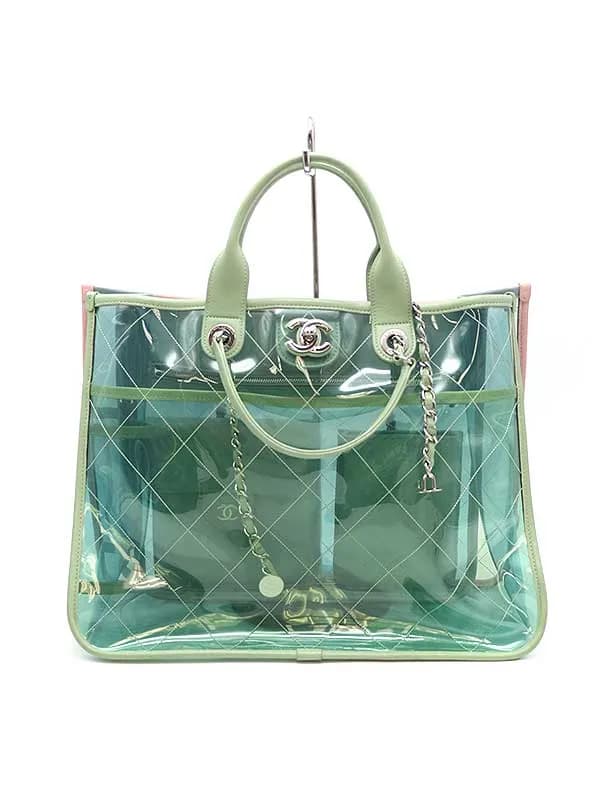 CHANEL シャネル 2017年 PVCマトラッセ ラージトートバッグ
