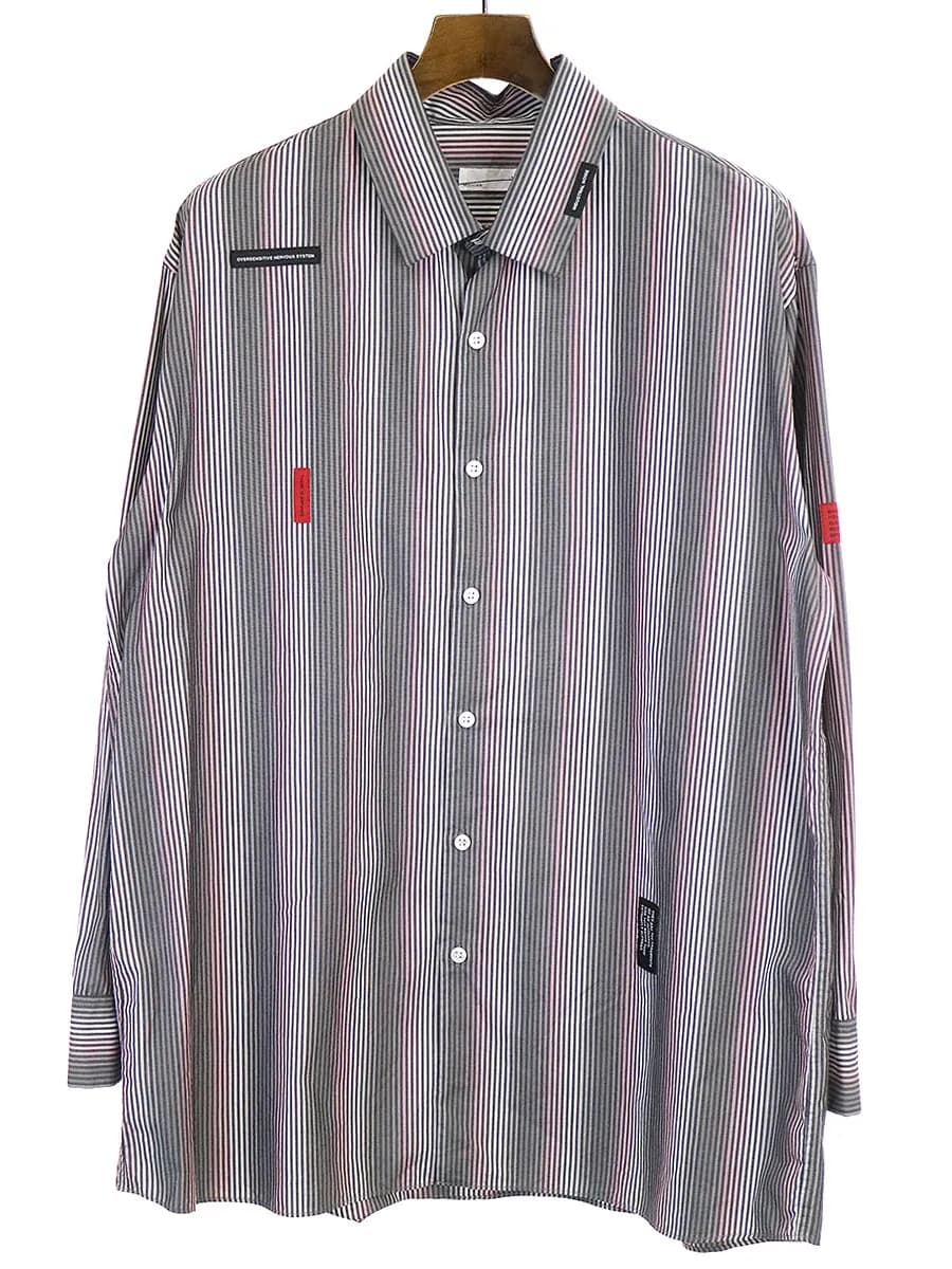 LAD MUSICIAN ラッドミュージシャン 18SS BROAD PUNK STRIPE マルチカラーストライプビッグシャツ
