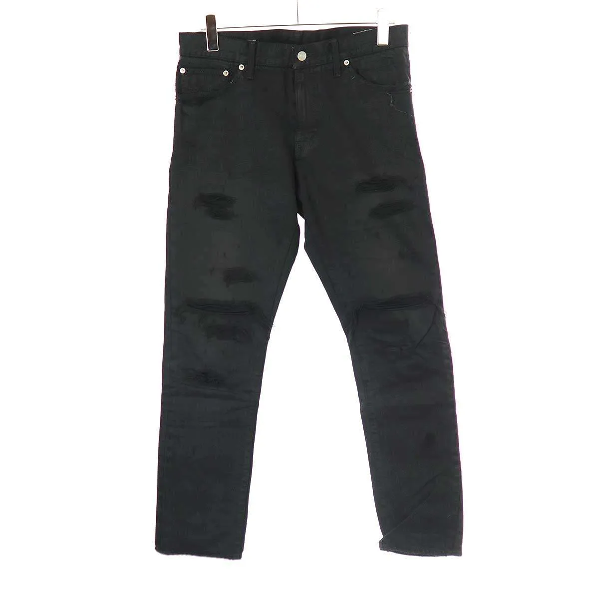 visvim ビズビム 20SS SOCIAL SCULPTURE 12 BLK DMGD-17 ダメージ加工デニムパンツ 0120105005019
