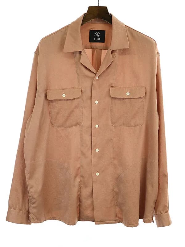 bukht bukht ブフト OPEN COLLAR SHIRT オープンカラーロングスリーブシャツ