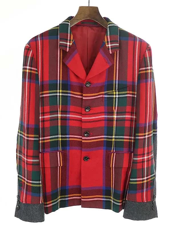 COMME des GARCONS コムデギャルソン オム プリュス 00AW ドッキングロック期 チェック柄ジャケット