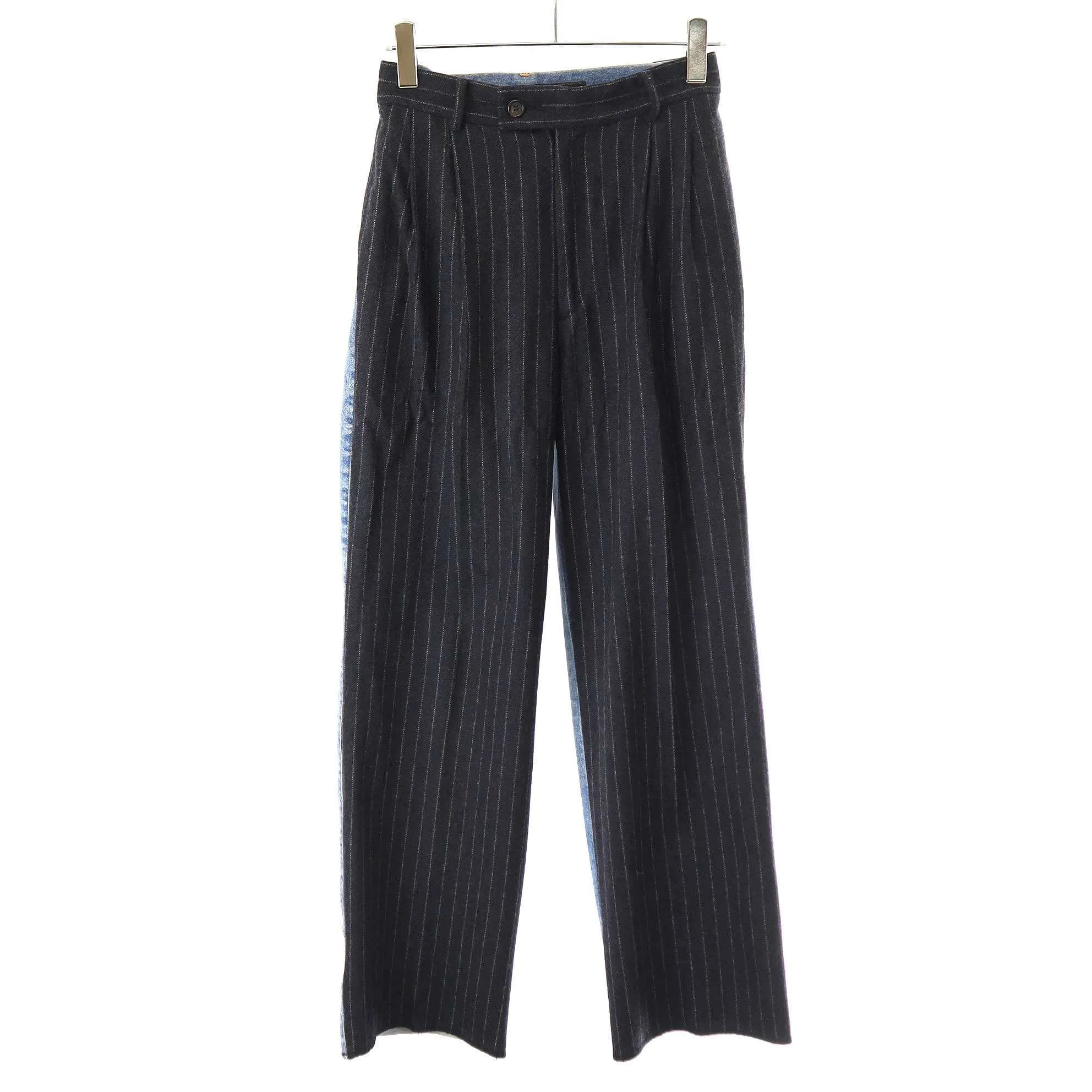 INSCRIRE アンスクリア 21AW Combined two pants ウールドッキングデニムパンツ