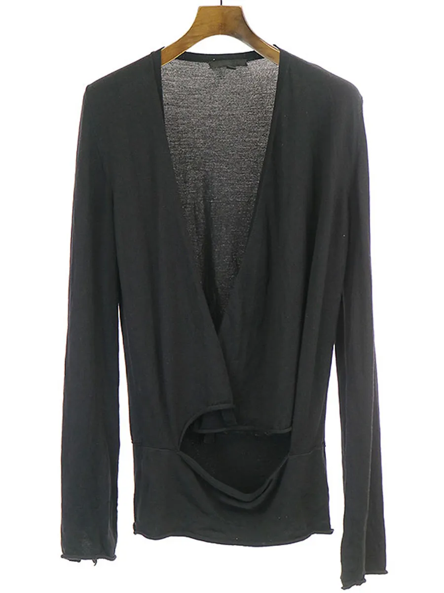HELMUT LANG ヘルムートラング スリットデザインニットセーター カーディガン