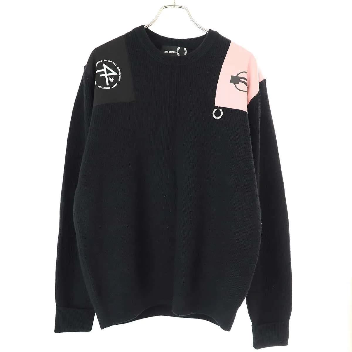 RAF SIMONS ラフシモンズ × フレッドペリー Printed Jumper ウールニットセーター