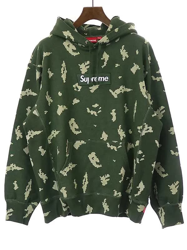 Supreme シュプリーム 21AW Box Logo Hooded Sweatshirt Olive Russian Camo ロシアンカモプルオーバーパーカー