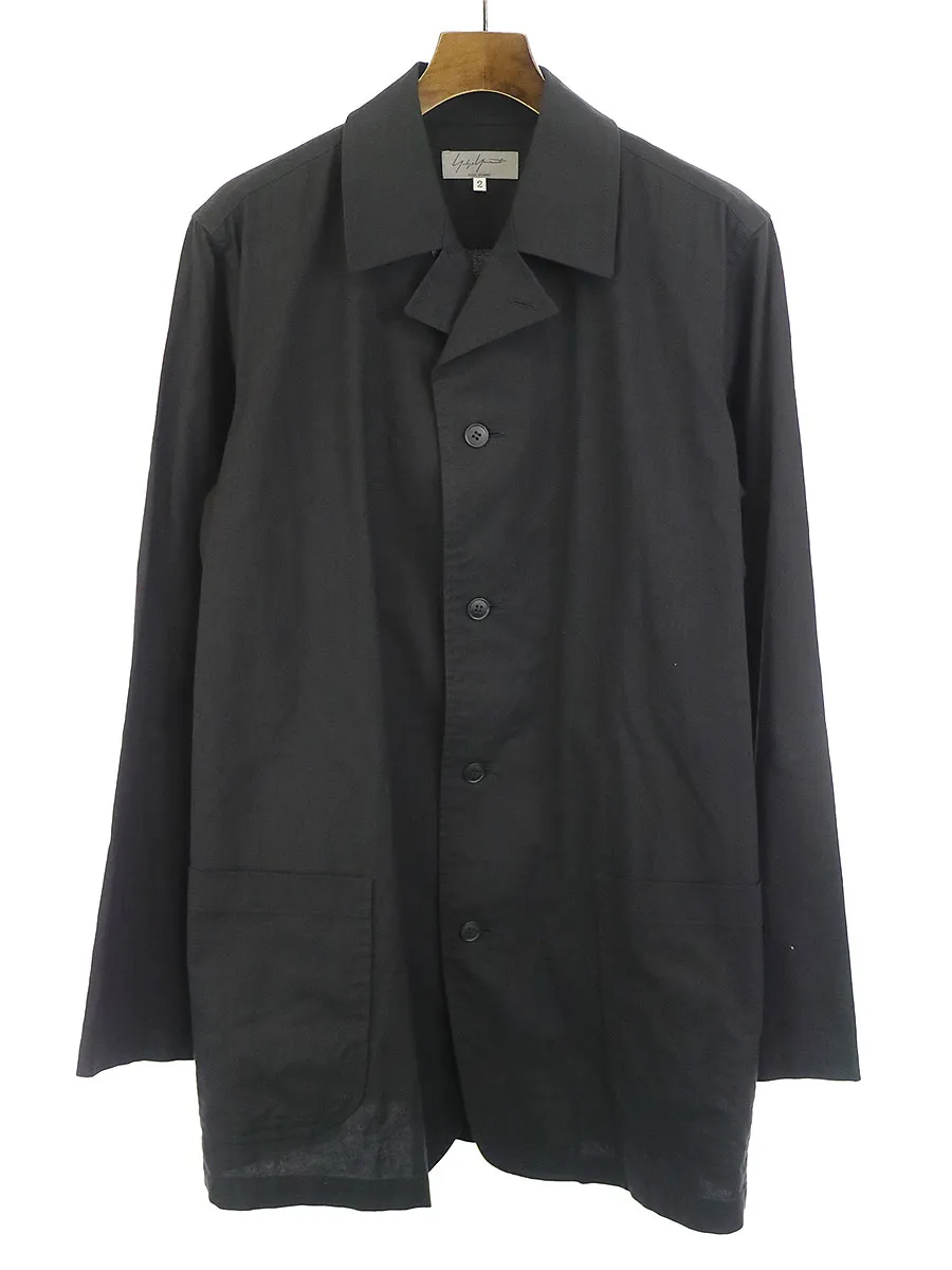 Yohji Yamamoto ヨウジヤマモト プール オム 11SS オープンカラーコットンロングシャツ