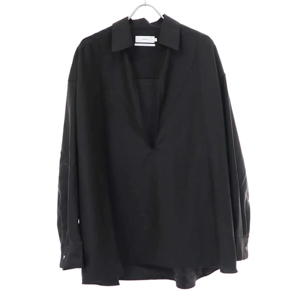 Graphpaper グラフペーパー 24SS Wool Cupro Skipper Shirt スキッパーカラーシャツ