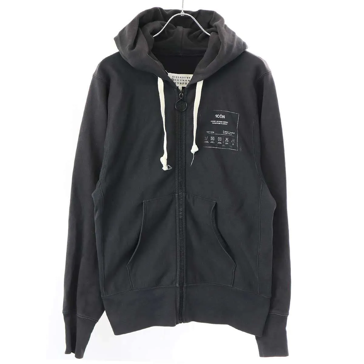Maison Margiela メゾン マルジェラ 21SS 1Con Logo Hoodie ジップアップパーカー S50HG0036