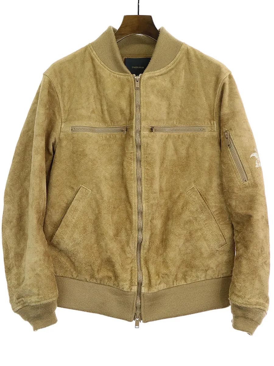 UNDERCOVER アンダーカバー 17AW カーフスエードジップアップレザーブルゾン