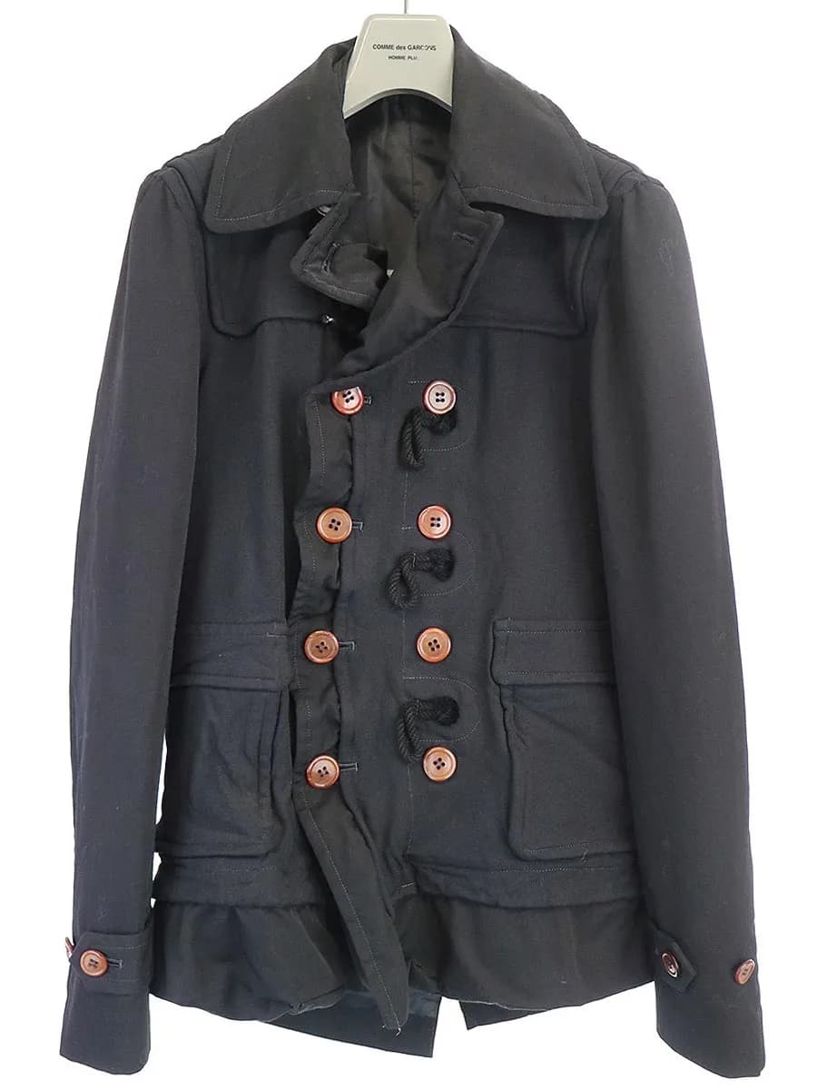 COMME des GARCONS コムデギャルソン オム プリュス 09AW フーデット縮絨ドッキングダッフルコート