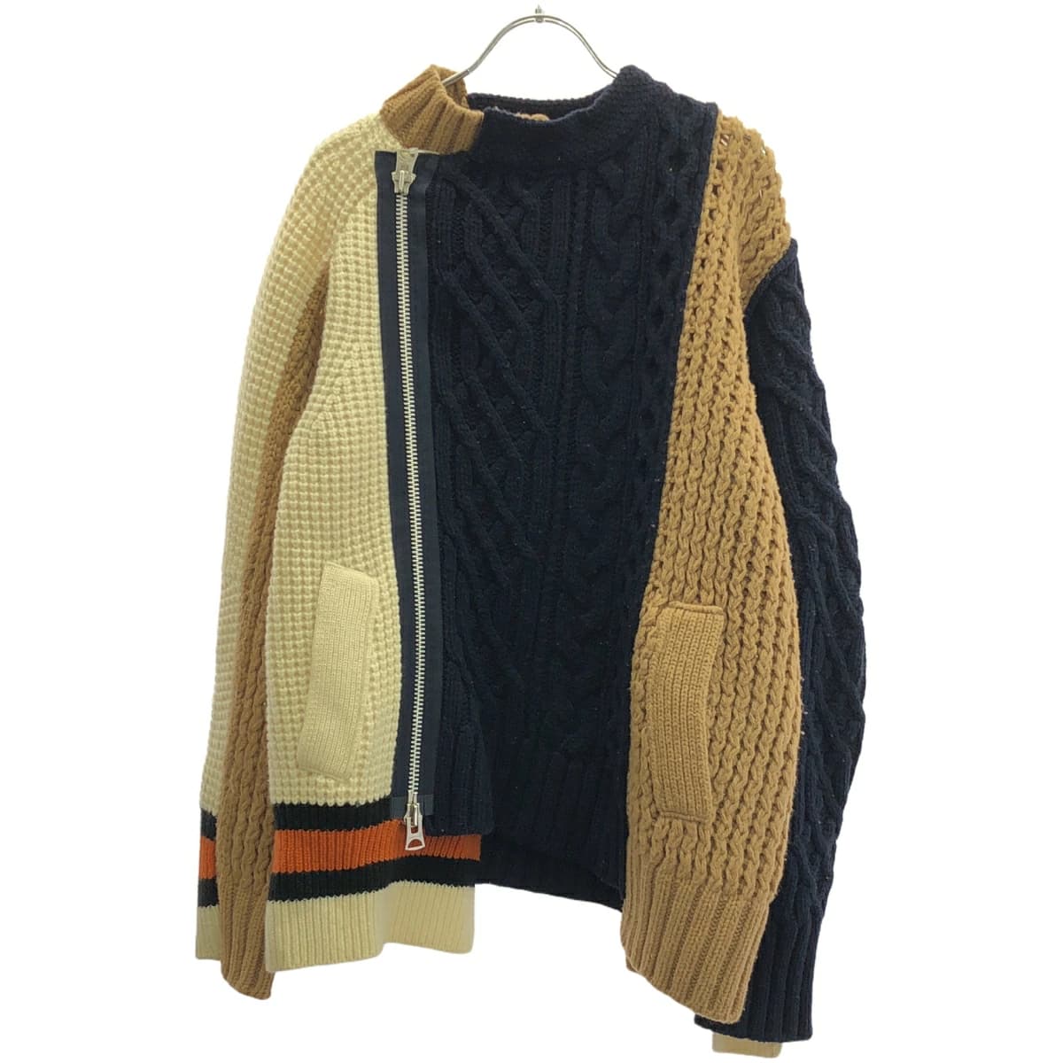 sacai サカイ 18AW ニットライダーズジャケット 18-01836M