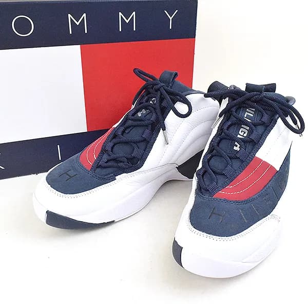KITH キスニューヨーク × トミーヒルフィガー Basketball Sneaker'OG' 18AW ハイカットレザーレースアップスニーカー