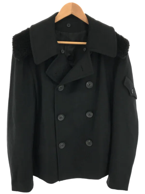 Y's ワイズ バングオン 20AW ファー装飾Pコート