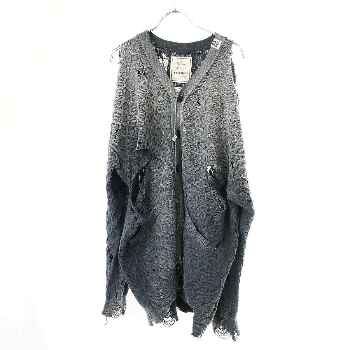 Maison MIHARA YASUHIRO メゾン ミハラヤスヒロ 24AW SUNFADED KNIT CARDIGAN サンフェードデストロイカーディガン K14CD702