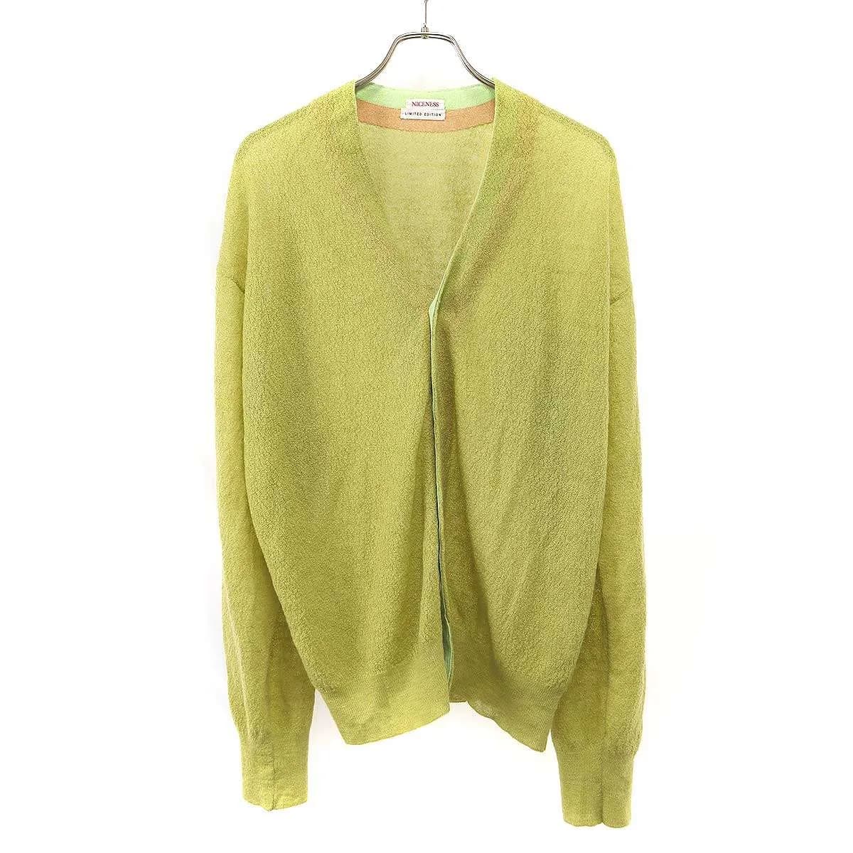 NICENESS ナイスネス 24SS MASCIS モヘヤリネンサマーニットカーディガン NN-2102K13