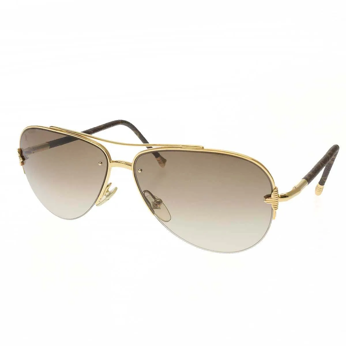LOUIS VUITTON ルイヴィトン M0126 プティヴィオラパイロット モノグラムティアドロップサングラス Z0571U ゴールド×ブラウン 59□14-135