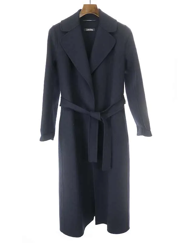 MAXMARA エスマックスマーラ ダブルフェイスベルテッドウールコート