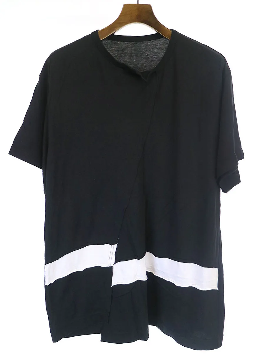 Yohji Yamamoto グラウンド ワイ 19SS モダール天竺 段違横 Tシャツ